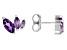 Purple Amethyst Rhodium Over Silver Earrings 1.43ctw