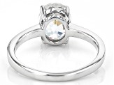 White Zircon Rhodium Over Sterling Silver Solitaire Ring 2.50ct