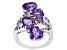 Lavender Amethyst Rhodium Over Sterling Silver Ring 6.11ctw