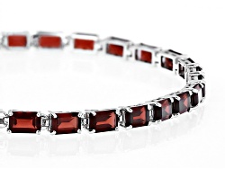 thumbnail image 2 of Genuine Garnet Ring In .925 Sterling Silver With Rhodium Plating 5 Stone Red Ring Natural Round Shaped Garnets 3 75 Carat January Birthstone Ring Jewelry Gift 2 of 13