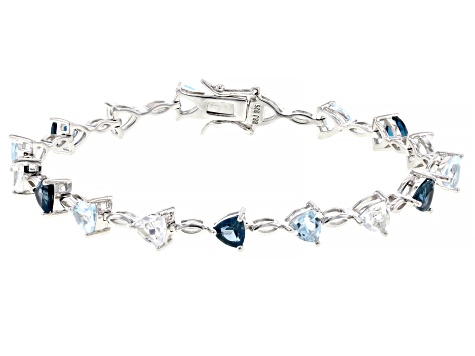 White Topaz Rhodium Over Sterling Silver Bracelet 8.35ctw