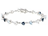 White Topaz Rhodium Over Sterling Silver Bracelet 8.35ctw