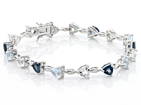 White Topaz Rhodium Over Sterling Silver Bracelet 8.35ctw