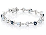 White Topaz Rhodium Over Sterling Silver Bracelet 8.35ctw