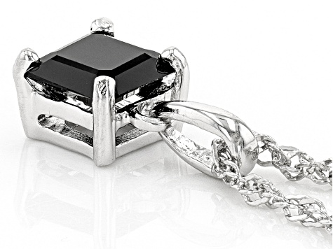 Black Spinel Rhodium Over Sterling Silver Jewelry Set 2.62ctw