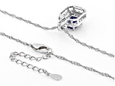 Blue Mahaleo® Sapphire Rhodium Over Sterling Silver Pendan tWith Chain 2.44ctw