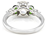 White Zircon Rhodium Over Sterling Silver Ring 2.22ctw