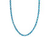 Neon Apatite Rhodium Over Sterling Silver Tennis Necklace 18.65ctw