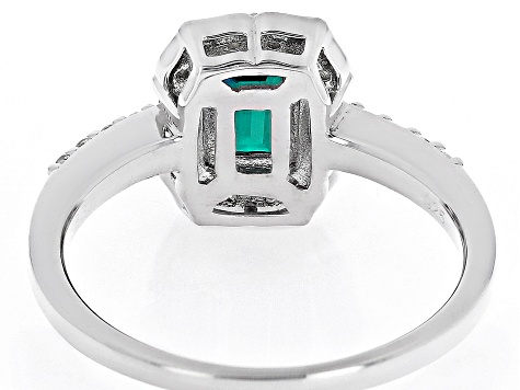 Blue Lab Alexandrite Rhodium Over Silver Ring 1.34ctw