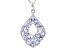 Blue Tanzanite Rhodium Over Sterling Silver Pendant With Chain 2.79ctw