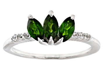 Picture of Green Chrome Diopside Sterling Silver Ring 0.72ctw