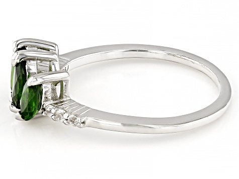 Green Chrome Diopside Sterling Silver Ring 0.72ctw