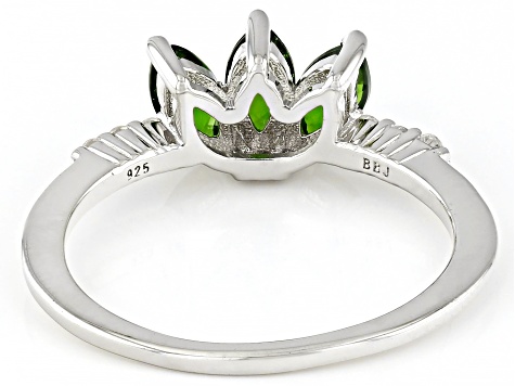 Green Chrome Diopside Sterling Silver Ring 0.72ctw