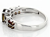 Brown Andalusite Rhodium Over Sterling Silver Ring 1.10ctw
