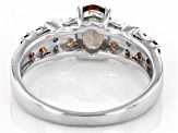 Brown Andalusite Rhodium Over Sterling Silver Ring 1.10ctw