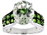 Green Prasiolite Rhodium Over Sterling Silver Ring 4.58ctw