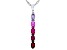 Red Garnet Rhodium Over Silver Pendant With Chain 1.14ctw