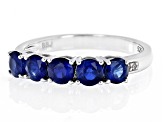 Blue Kyanite Rhodium Over Sterling Silver Ring 1.30ctw