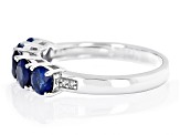 Blue Kyanite Rhodium Over Sterling Silver Ring 1.30ctw