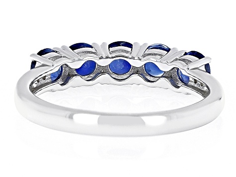 Blue Kyanite Rhodium Over Sterling Silver Ring 1.30ctw