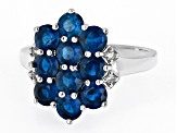 Blue Kyanite Rhodium Over Sterling Silver Ring 2.62ctw