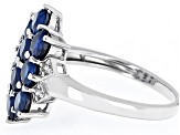 Blue Kyanite Rhodium Over Sterling Silver Ring 2.62ctw