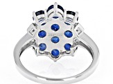 Blue Kyanite Rhodium Over Sterling Silver Ring 2.62ctw