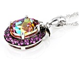 Northern Light Quartz™ Rhodium Over Sterling Silver Pendant With Chain 2.70ctw