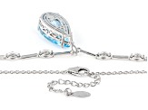 Sky Blue Topaz Rhodium Over Sterling Silver Necklace 17.06ctw