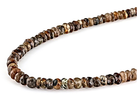 Andalusite Rhodium Over Sterling Silver Bolo Necklace