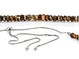 Andalusite Rhodium Over Sterling Silver Bolo Necklace