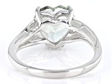 Prasiolite Rhodium Over Sterling Silver Solitaire Ring 3.03ct