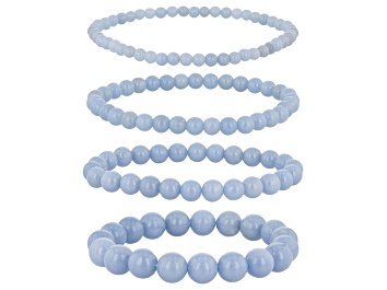 Picture of Blue Angelite Stretch Bracelet Set Of 4
