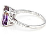 Bi-color Ametrine Rhodium Over Sterling Silver Ring 2.93ct