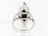 Gray Labradorite Sterling Silver Solitaire Ring