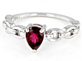 Magenta Petalite Rhodium Over Sterling Silver Solitaire Ring 0.52ct