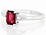 Magenta Petalite Rhodium Over Sterling Silver Solitaire Ring 0.68ct