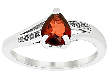 Picture of Red Labradorite Rhodium Over Sterling Silver Ring 0.98ctw
