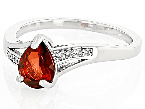 Red Labradorite Rhodium Over Sterling Silver Ring 0.98ctw