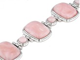 Pink Opal Sterling Silver Toggle Bracelet