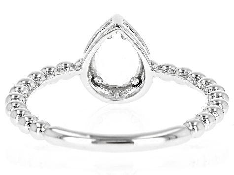 White Topaz Rhodium Over Sterling Silver Solitaire Ring 0.68