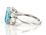 Sky Blue Topaz Rhodium Over Sterling Silver Ring 4.00ctw