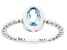 Sky Blue Topaz Rhodium Over Sterling Silver Solitaire Ring 0.81ct