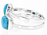 Blue Turquoise Sterling Silver Stackable Ring