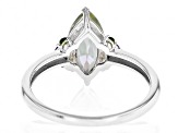 Mystic Fire® Green Topaz Rhodium Over Silver Ring 1.82ctw