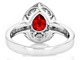 Red Garnet Rhodium Over Sterling Silver Ring 1.32ctw