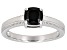 Black Spinel Rhodium Over Sterling Silver Solitaire Ring 0.97ct