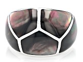 Black Tahitian Mother-Of-Pearl Sterling Silver Band Ring