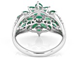 Green Sakota Emerald Rhodium Over Silver Ring 1.98ctw
