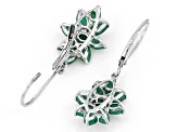 Green Sakota Emerald Rhodium Over Silver Earrings 2.57ctw